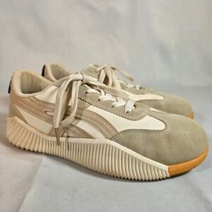 De Florance DF Cloudeau Womens 7 Beige Suede‎ Leather Chunky Sneakers Orthopedic